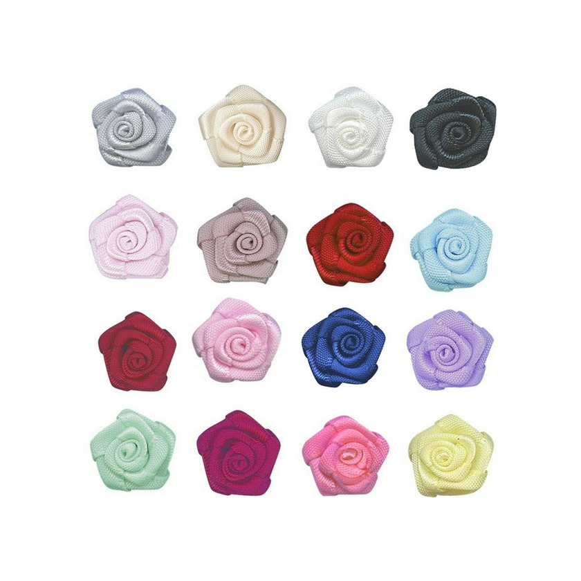 Product "100/200pc 15mm 5/8"" 3D Rosas Flores 9mm Cinta de Raso Eco 