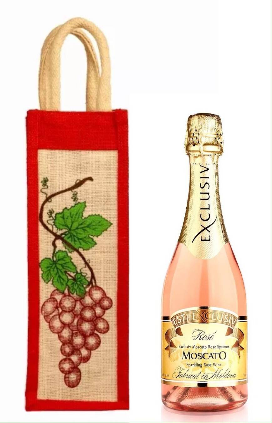 Social Regalo de menos de £ 5 Botella de vino yute bolsa bolsa