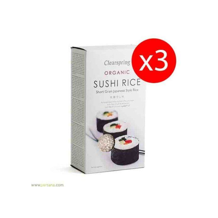 Products PACK 3 unds ARROZ ECOLOGICO PAR SUSHI 500 gr CLEARSPRING