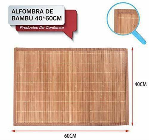 Social LEYENDAS Alfombra Antideslizante de Bambu，Alfombrilla de