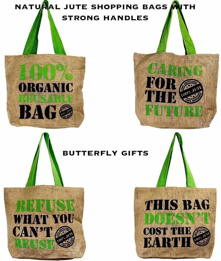 Productos Natural Eco Friendly abarrotes Compras Bolso Yute Arpillera 