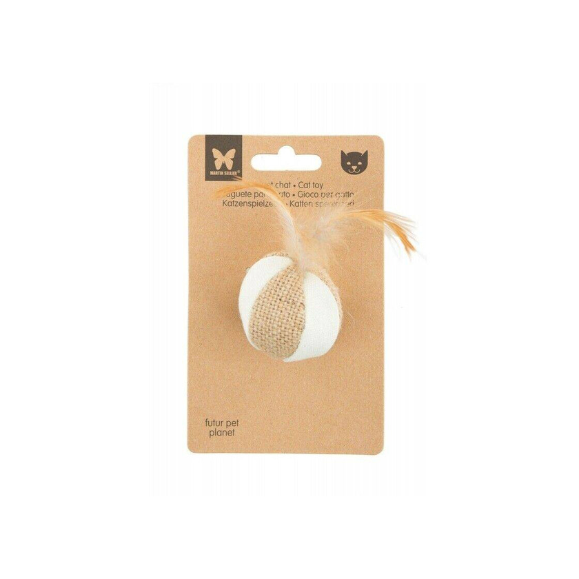 Product JUGUETE TELA ECOLOGICO GATO PELOTA PLUMA Plantas Jardín 