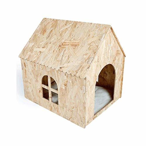 Lugares Giow Cama para Mascotas Eco Friendly Nature Wooden Dog Cat Pet House