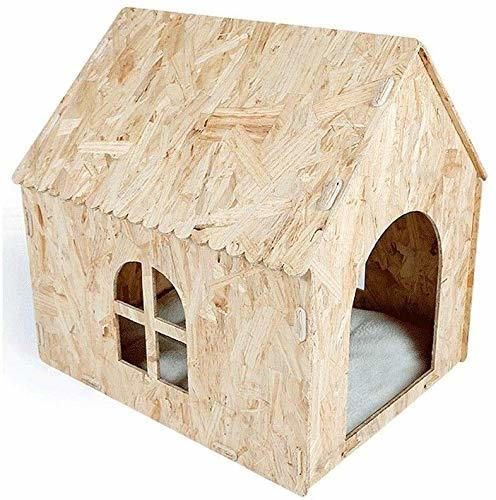 Cama para Mascotas Eco Friendly Nature Wooden Dog Cat Pet House Cave