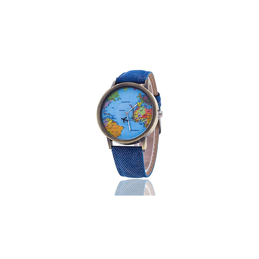 Producto Mapa del mundo reloj Relogio Feminino Fashion mujer reloj Casual relojes de