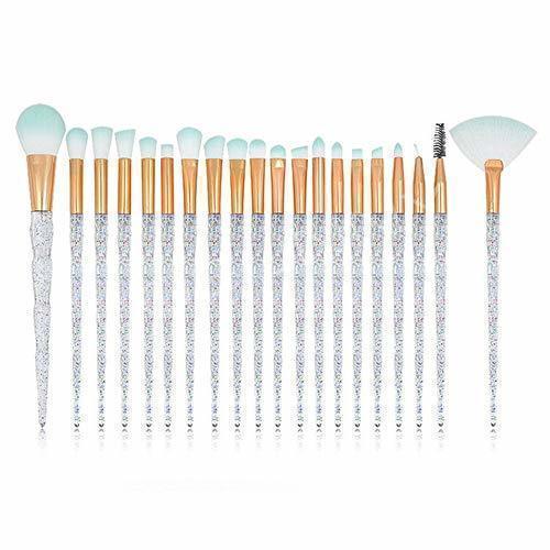 Social Herramientas de belleza cosmética profesional 20 piezas de maquillaje de diamantes pinceles