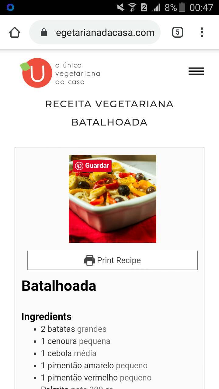 Product Batalhoada receita vegetariana