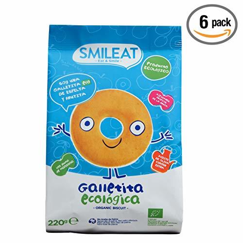 Product Smileat - Galletas Ecológicas De Espelta Y Manzana Con Aceite De Oliva