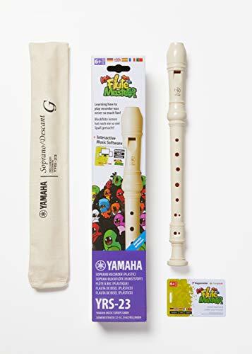 Electrónica Yamaha yrs23 Soprano Recorder Bundle Flute Master