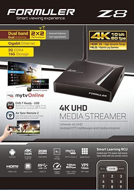 Producto Formuler Z8 Ultimate 4K UHD Android Ott 5G