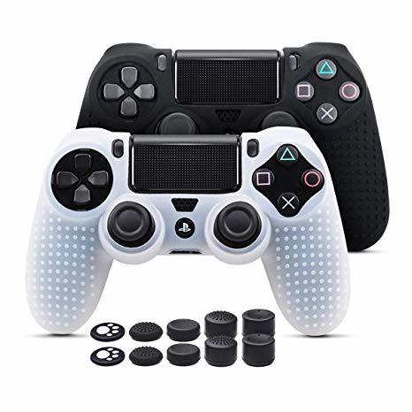 Social Fundas para Mando PS4/PS4 Pro/PS4 Slim Dualshock 4, Silicona Carcasa Protectora Antideslizante