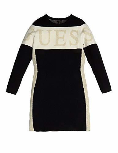 Guess Girls Colour Block Dress with Logo Kids Black in Size 12