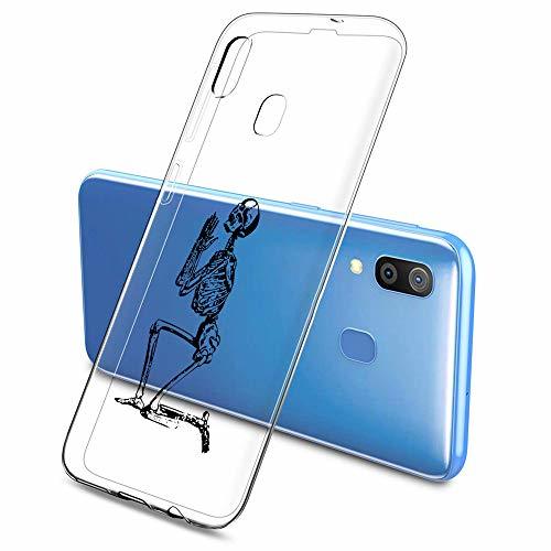 Electrónica Oihxse Funda Samsung Galaxy J8, Ultra Delgado Transparente TPU Silicona Case Suave