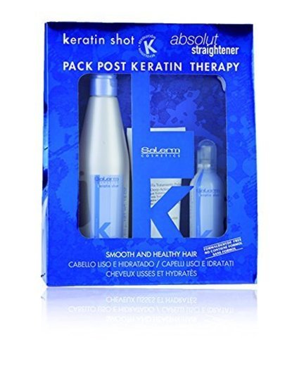 Salerm Cosmetics Kit Keratin Shot Mantenimiento Tratamiento - Paquete de 3 x