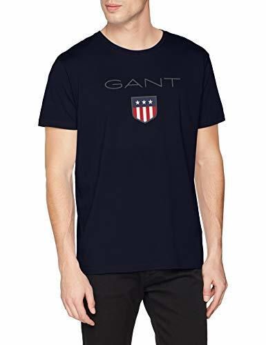 Gant Shield SS T-Shirt Camiseta, Azul