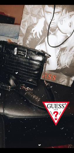 Guess - G Lurex, Organizadores de bolso Mujer, Negro