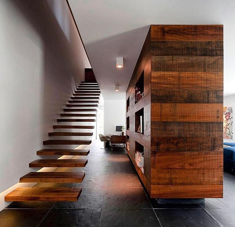 Social Escada Suspensa Rústico Moderno Design de Interiores