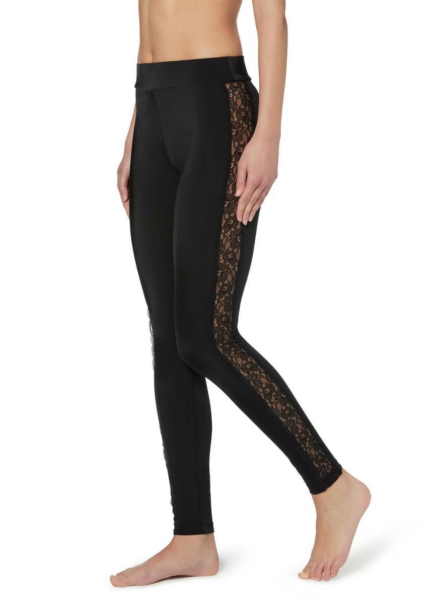 Fashion Calzedonia Leggings com padrão em renda