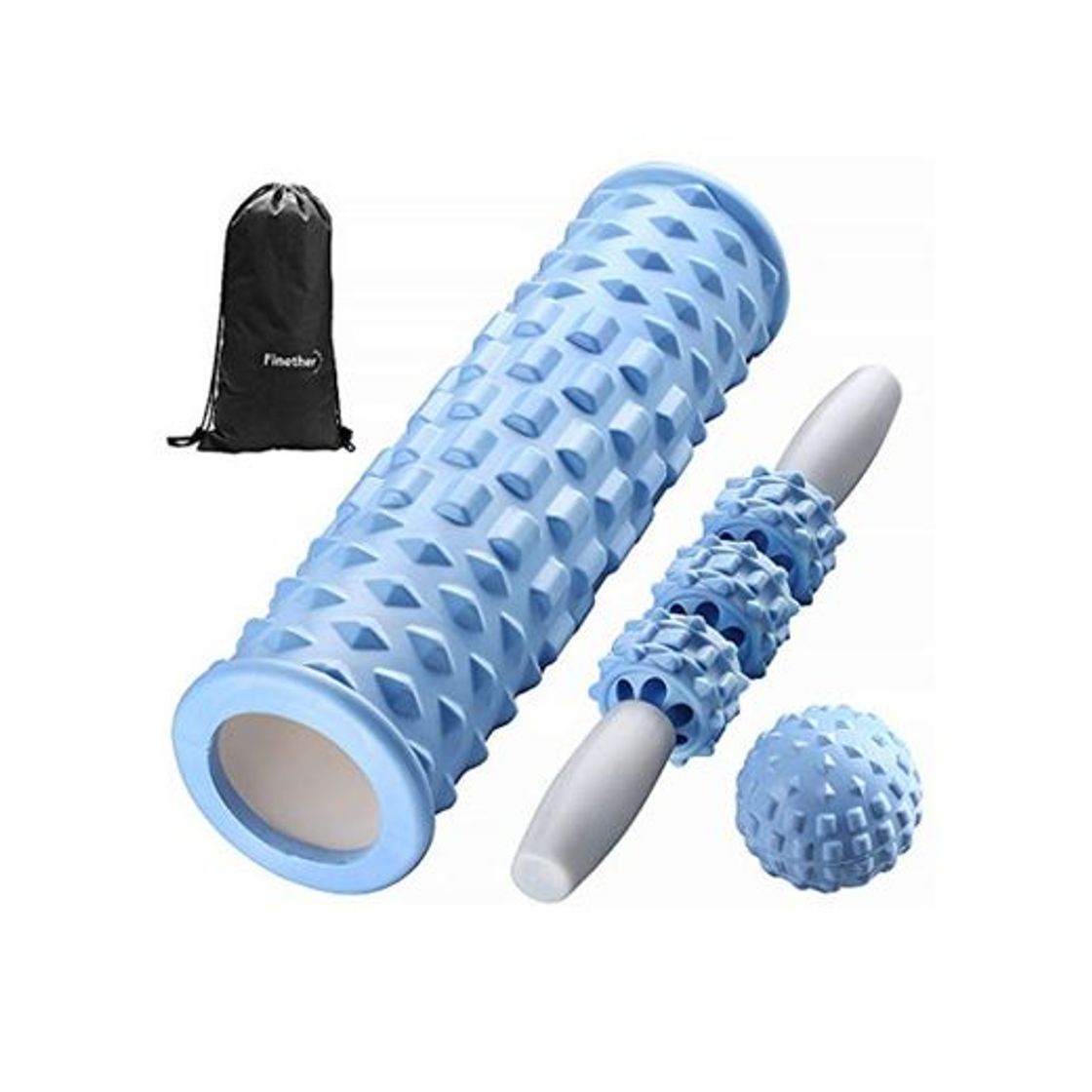 Social Finether Rodillo de Espuma 3 en 1 para Masaje Muscular