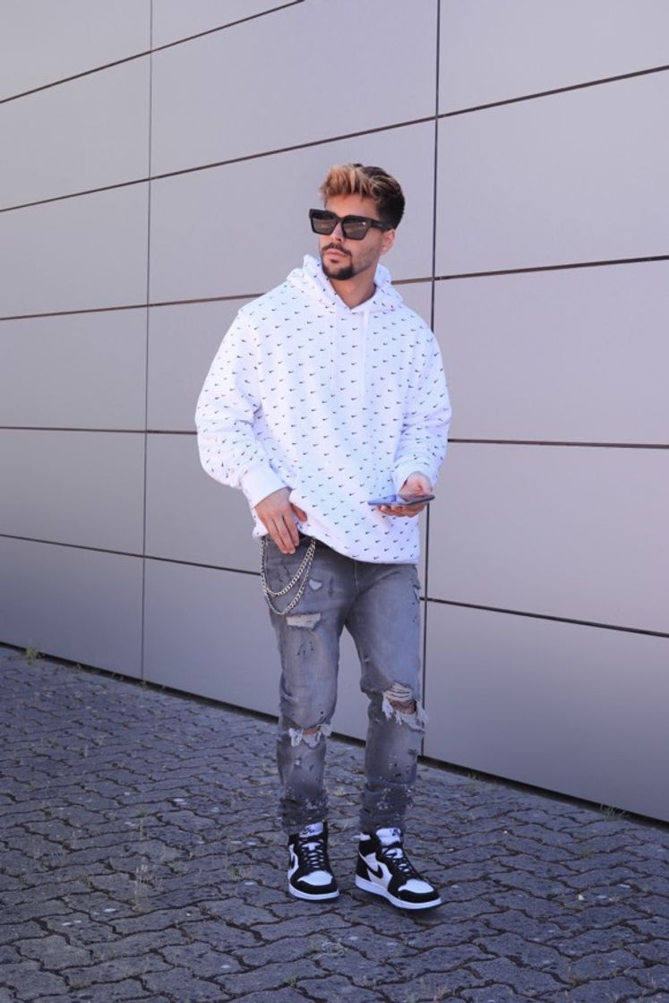 Social Nike All Over Print Swoosh Hoodie