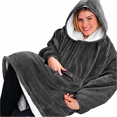 Seogva Huggles Hoodie, Oversized Hoodie Sweatshirt Blanket, Super Soft Warm Comfortable Blanket