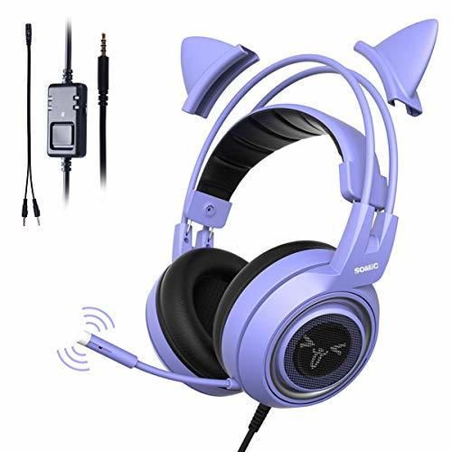 SOMIC G951S Púrpura Auriculares para juegos con micrófono
