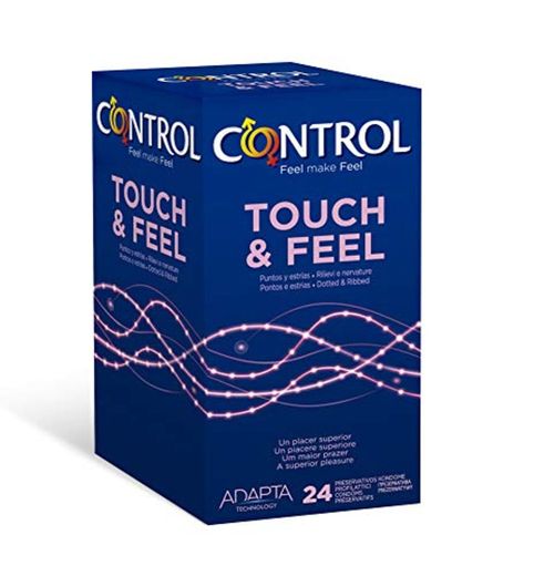 Control Touch & Feel Preservativos - Caja de Condones con Puntos y