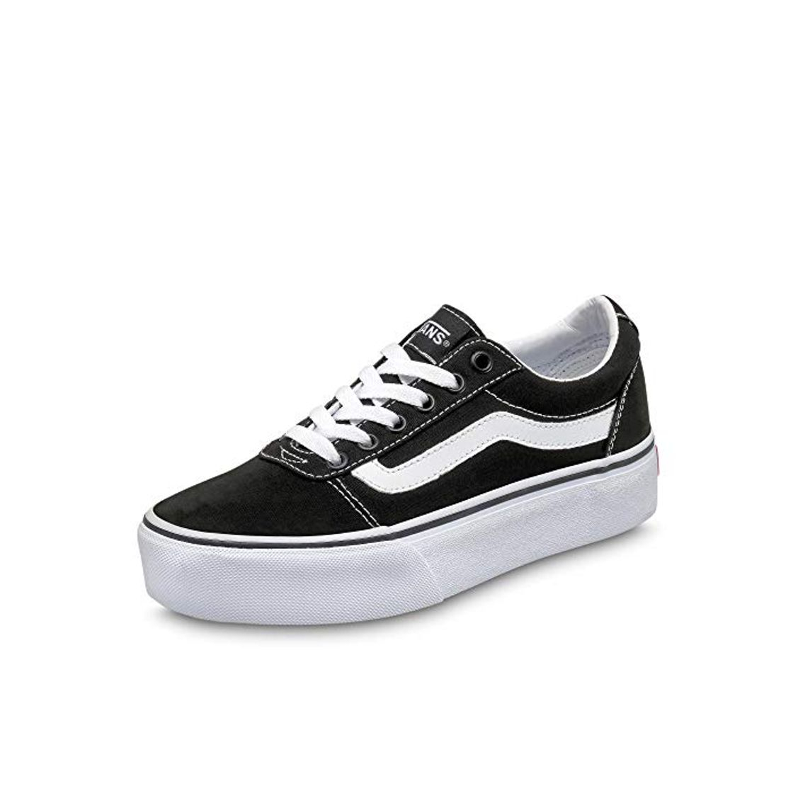 Social Vans Ward Platform Canvas Zapatillas Mujer, Negro