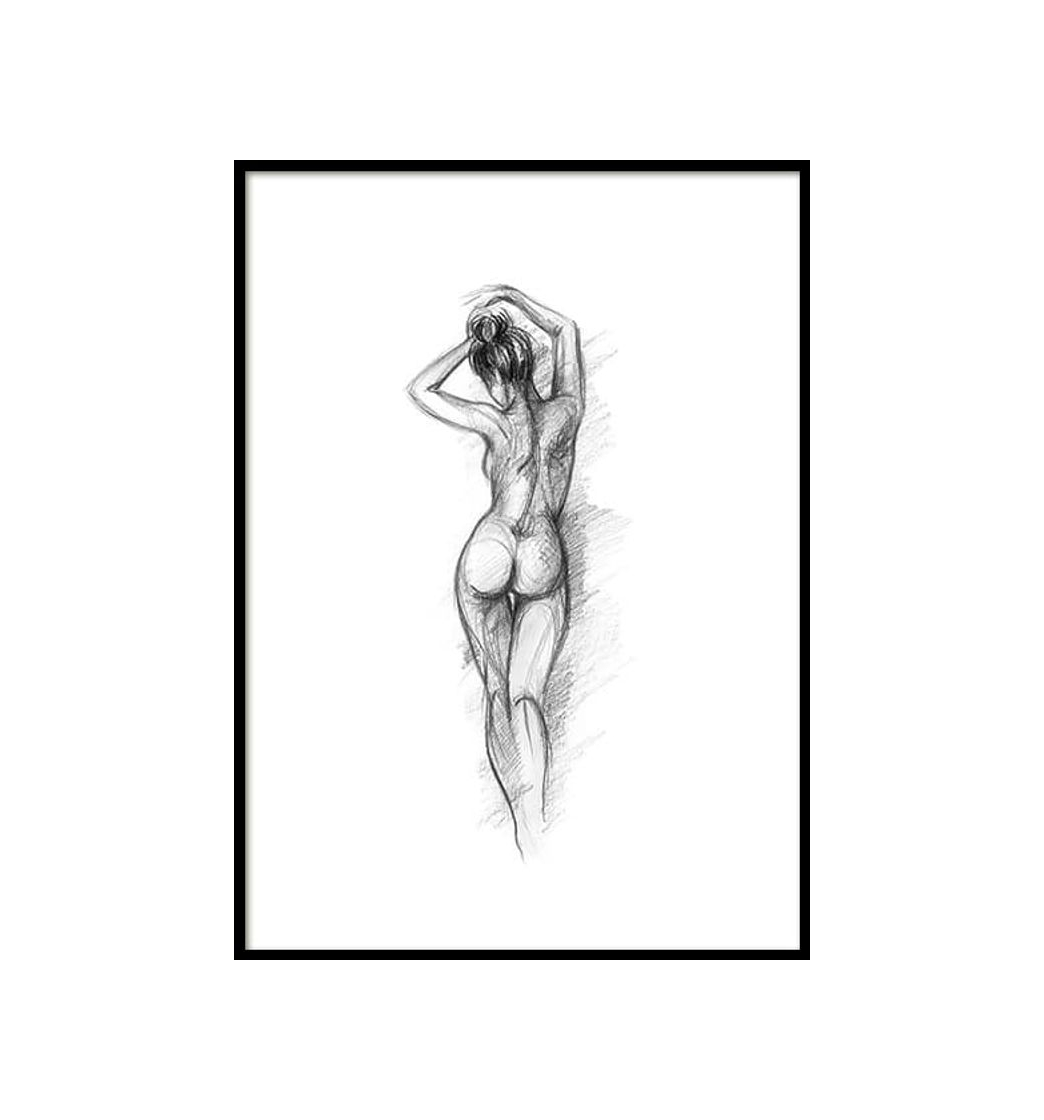 Fashion Posing Sketch Poster