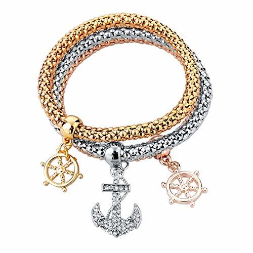 Lugar HFLGKLO Rodada Charm Pulseiras de Pedra Para As Mulheres Menina Casais Luxo