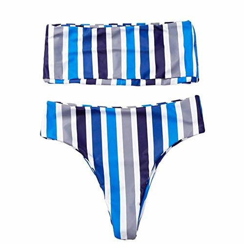 Lugar WORCSDJA Bikini De Mujer con Estampado De Rayas Conjunto Push-Up Traje De