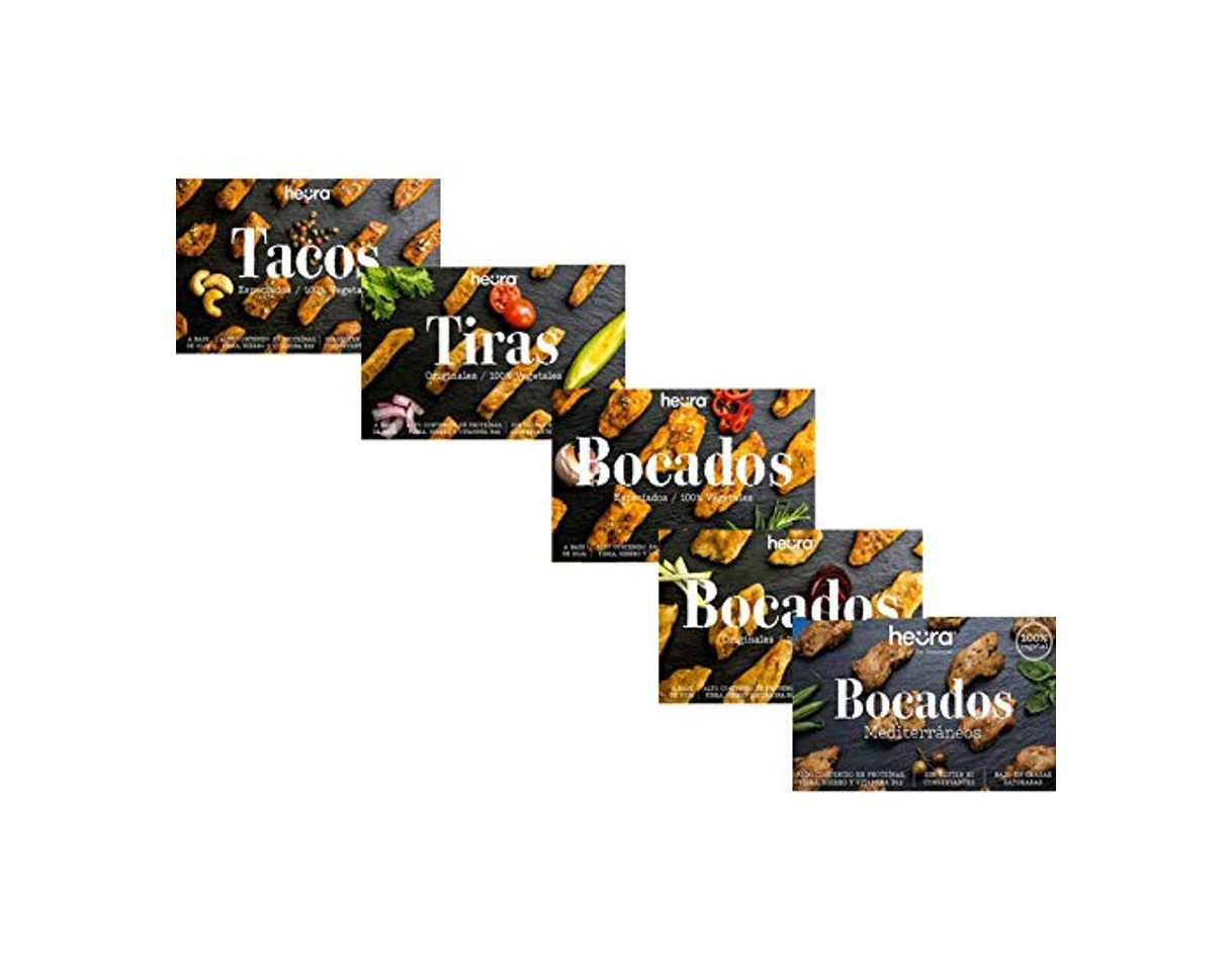 Social Pack de 5: Bocados, Tiras, Tacos HEURA 180g