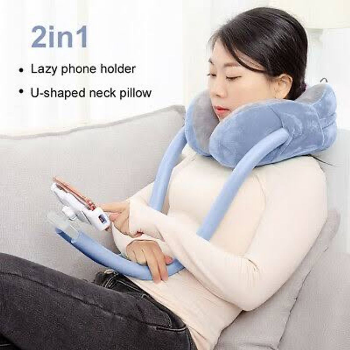 Producto 2 in 1 U Shaped Neck Pillow