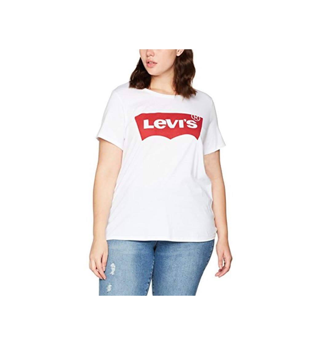 Moda Levi's Plus Size Pl tee Camiseta, Blanco