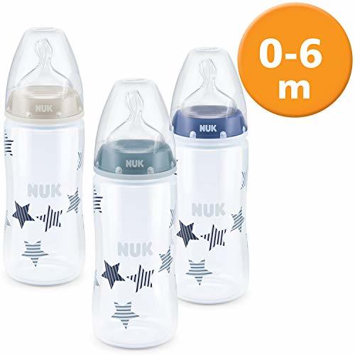 Producto NUK - Pack de 3 Biberones con Tetina de Silicona para Bebés