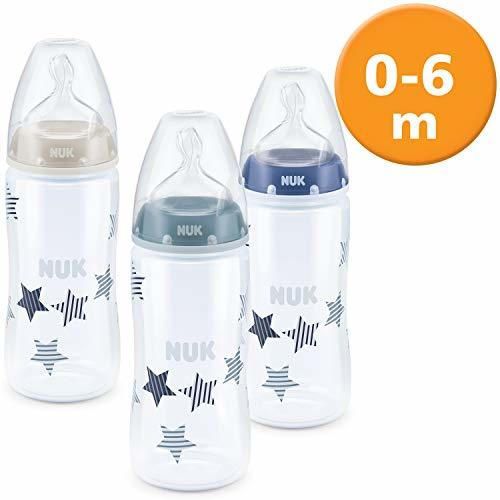 NUK - Pack de 3 Biberones con Tetina de Silicona para Bebés