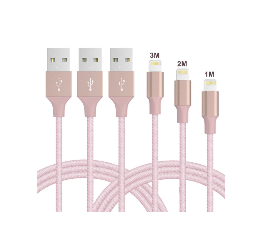 Producto Cables iPhone rosas