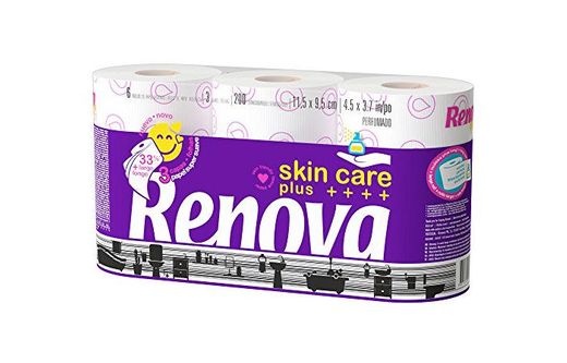 Renova Skin Care Plus Papel Higiénico Decorado Perfumado