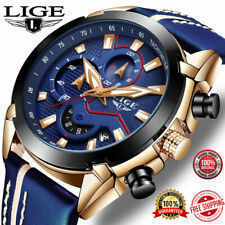 Social LIGE Relojes para Hombre Negro Acero Inoxidable Moda Reloj Deportes Impermeable Gran