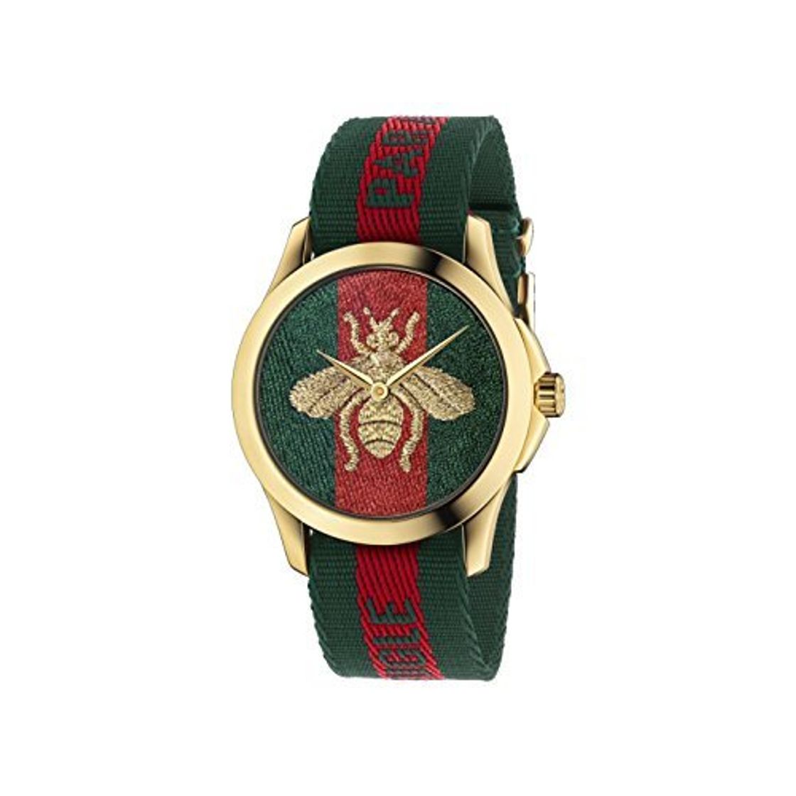 Social Gucci Reloj Análogo clásico para Unisex de Cuarzo con Correa en Nailon