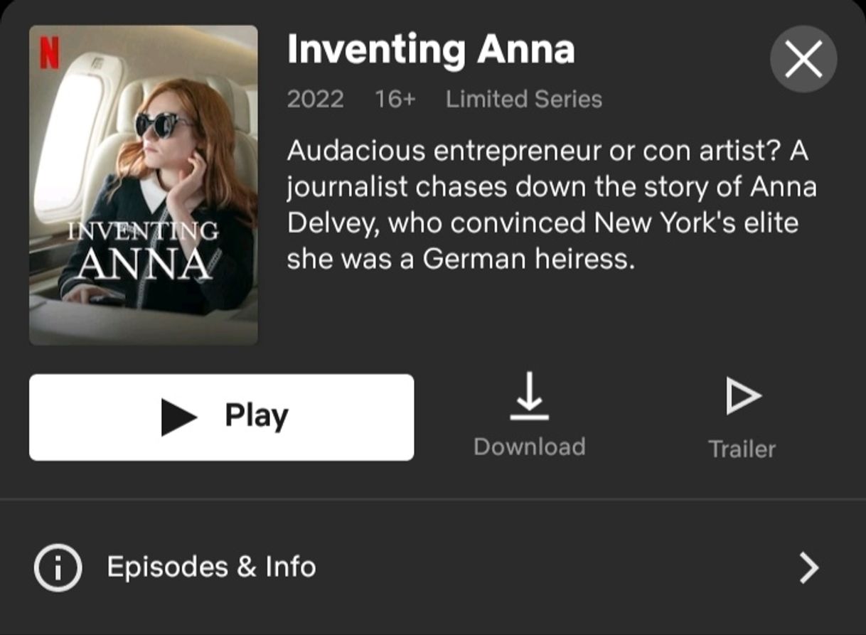 Serie Inventing Anna