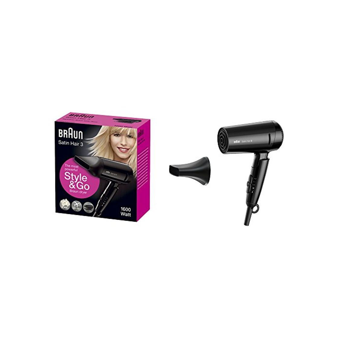 Producto Braun Satin Hair 3 HD350 Style & Go - Secador de pelo