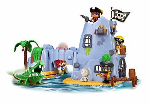 Product Pinypon Action- Isla Pirata del Capitán Caimán con 2 Figuras, niñas a