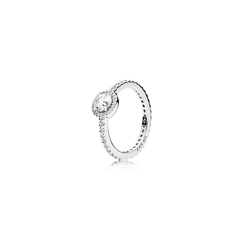 Social Pandora para Mujer-Ring Elegancia clásica 925 Plata Blancos