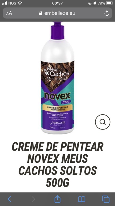 Producto Creme para cachos