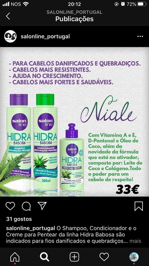 Producto Linha de babosa