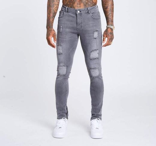 LIGHT GREY SLIM-FIT JEANS