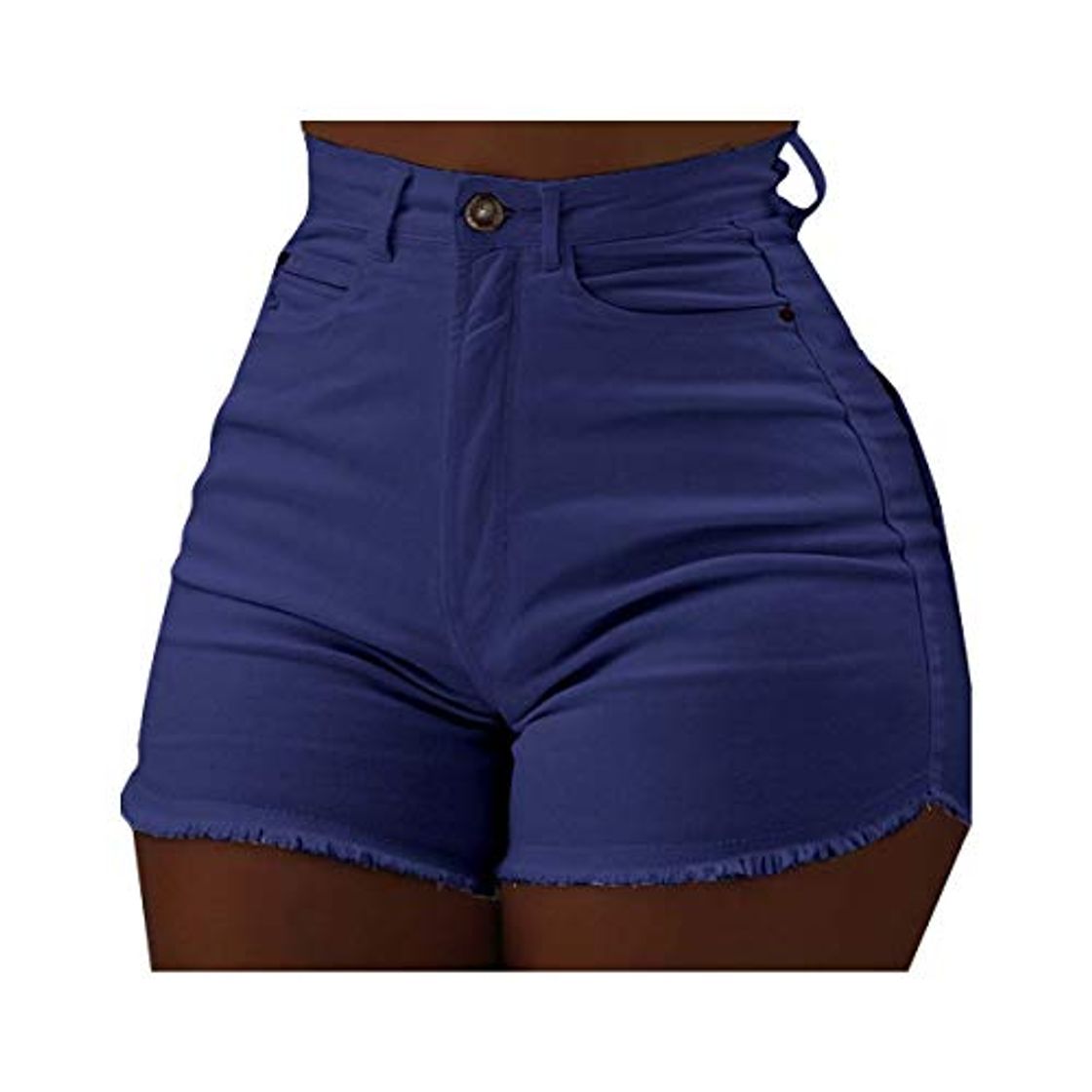 Moda Sexy Skinny High Waist Hot Jeans Shorts 2019 Summer New Women Casual Button Pocket Slim Sexy Denim Short Feminino Solid Vintage Blue S