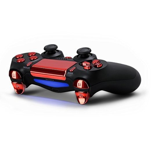 kwmobile Teclas de repuesto para Playstation 4 Dualshock en rojo