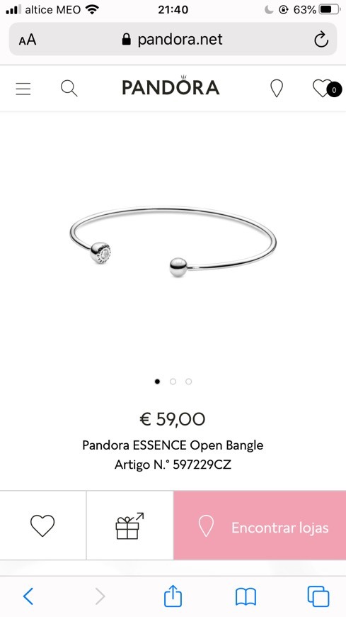 Moda Pandora Essence Open Bangle